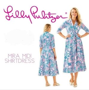 Lilly Pulitzer Mira Midi Shirtdress NWOT